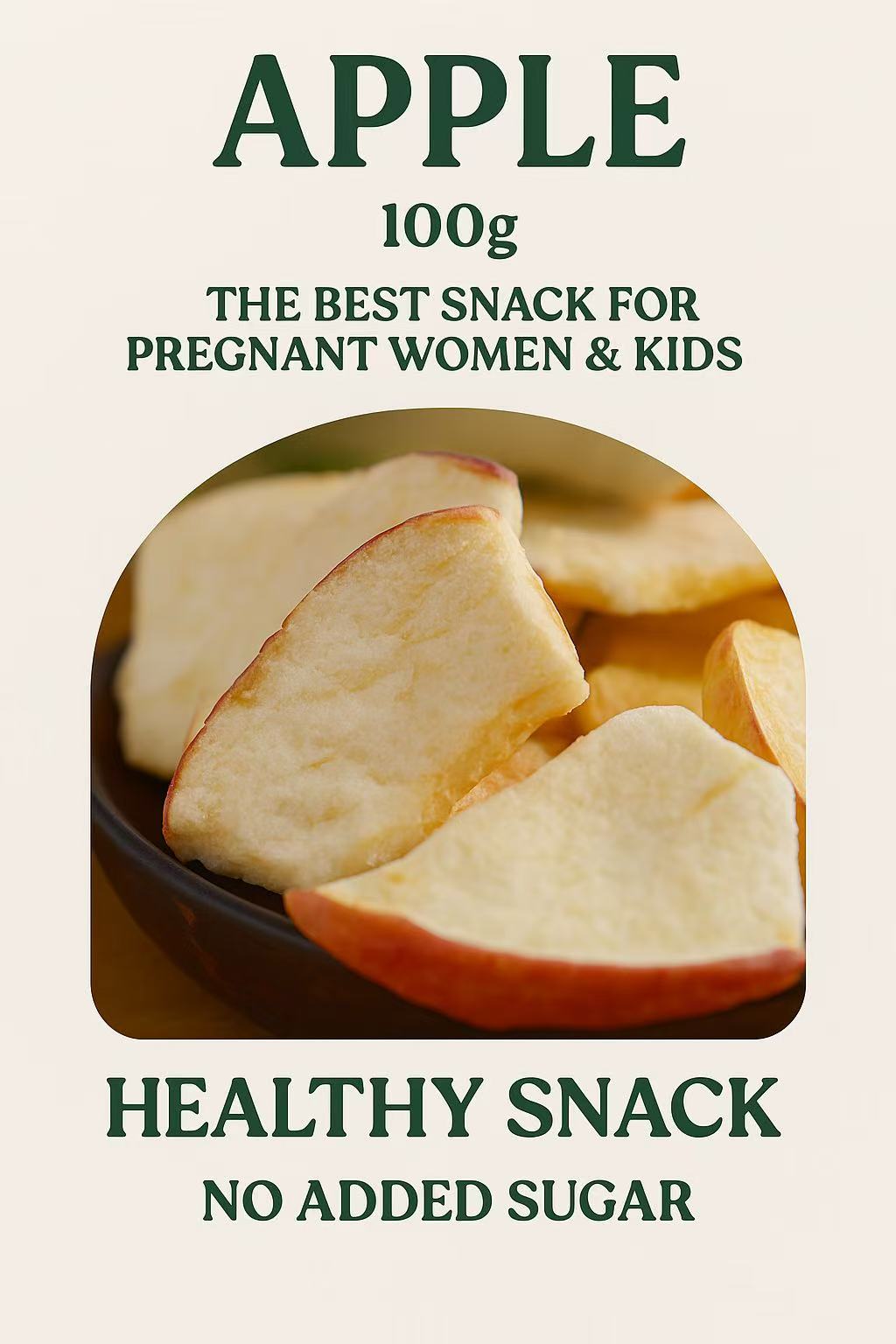 APPLE 100g THE BEST SNACK FOR PREGNANT WOMEN & KIDS HEALTHY SNACKNO ADDED SUGAR