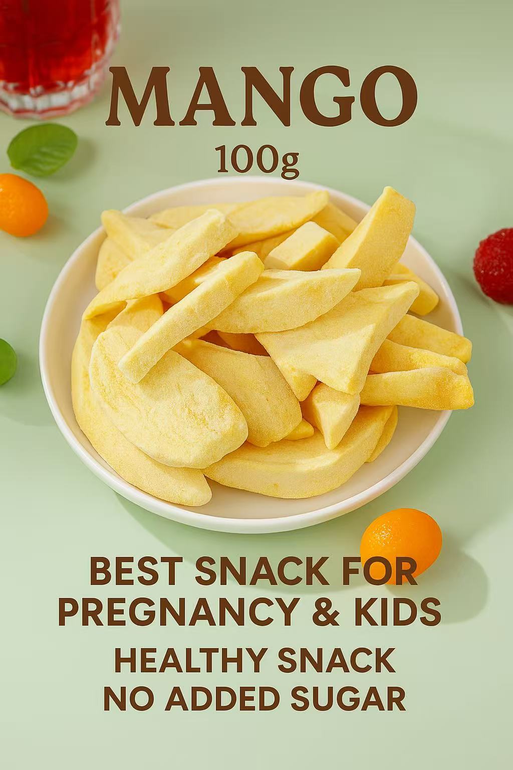 MANGO 100g BEST SNACK FOR PREGNANCY & KIDSHEALTHY SNACKNO ADDED SUGAR